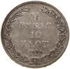 1 1/2 rubla = 10 złotych, 1836 НГ, Petersburg; wąska korona nad dwugłowym Orłem, po trzeciej i czw..
