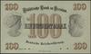 100 marek, 1.07.1874; bez podpisów, oznaczenia serii i numeracji, próbny jednostronny druk głównej..