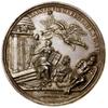 Medal na pamiątkę 25. rocznicy zawarcia pokoju w Utrechcie, 1738, wykonał N. von Swinderen;  Aw: B..