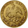 8 escudos, 1854 Mo, Mexico City; data przebita z 1844; Fr. 72, KM 383.7; złoto próby 875, 26.99 g;..
