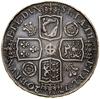 1 korona, 1720 (data przebita z 1718), Londyn; z napisem SEXTO na obrzeżu; KM 545.1, S. 3639;  sre..
