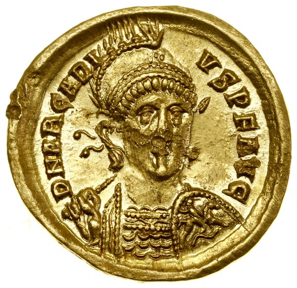 Solidus, (397–402), Konstantynopol; Aw: Popiersi