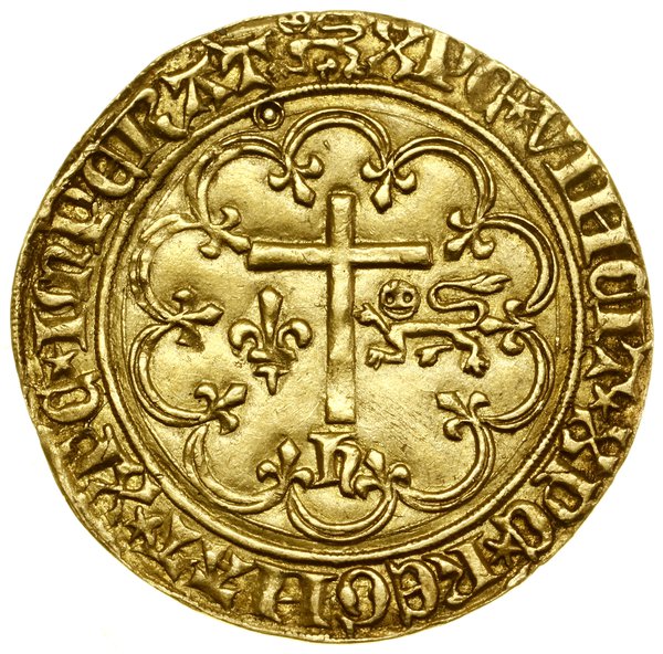 Salut d’or, (1423), Rouen; Aw: Dwie tarcze herbo