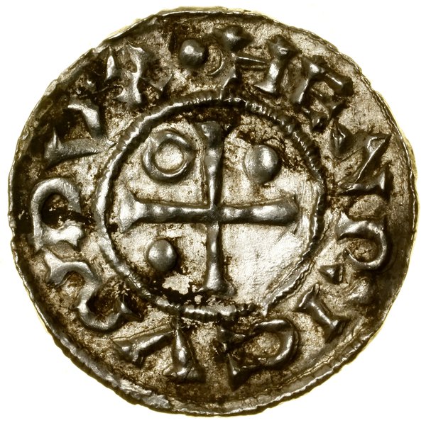 Denar, (985–995), Ratyzbona, mincerz Ag; Aw: Krz