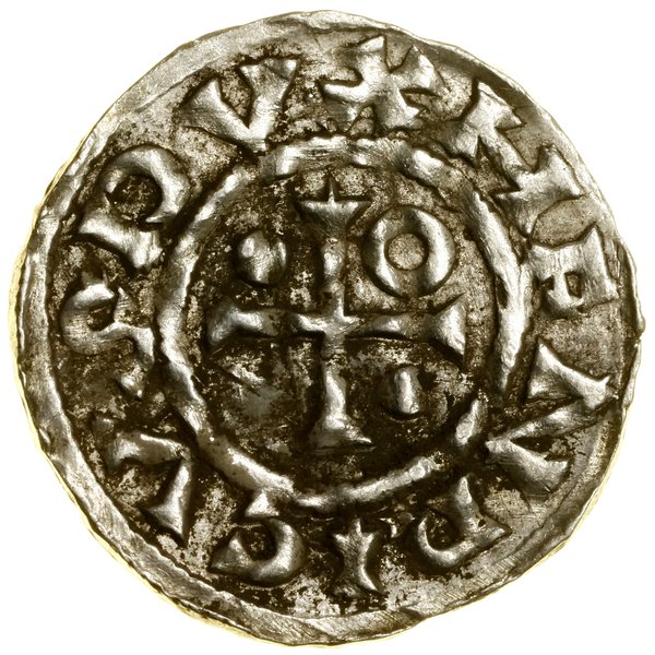Denar, (985–995), Ratyzbona, mincerz Vald; Aw: K