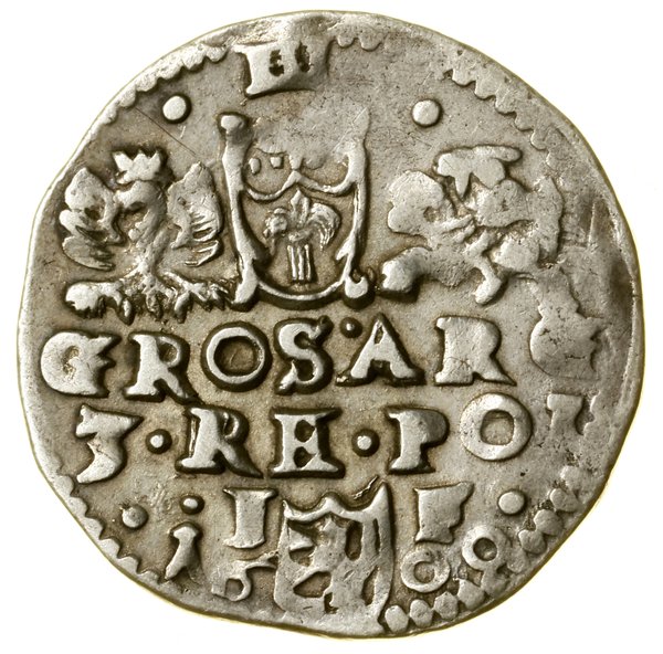 Trojak, 1600, Lublin; popiersie króla w kołnierz