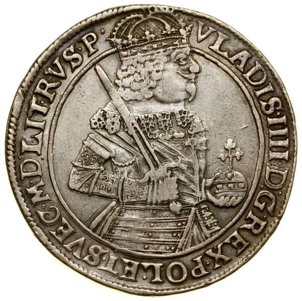 Talar, 1642, Toruń; Aw: Półpostać króla trzymają