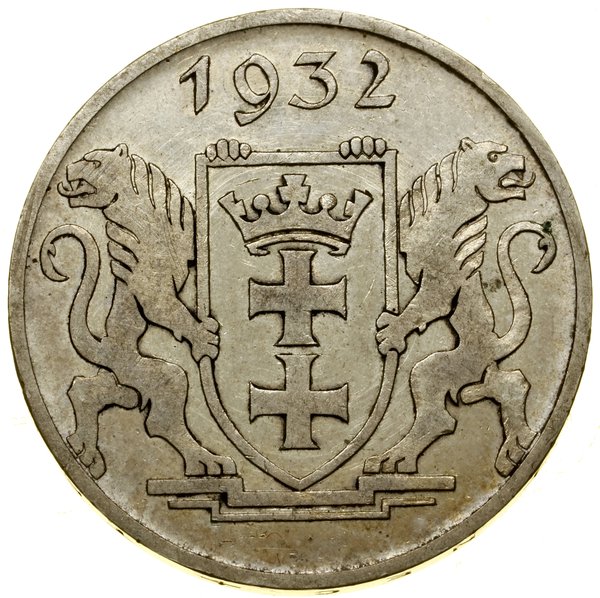 FALS ! 5 guldenów, 1932, Berlin; Żuraw portowy, 