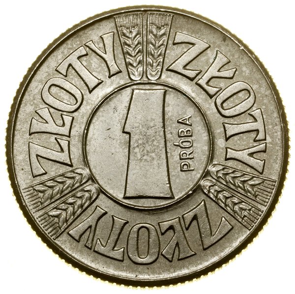 1 złoty, 1958, Warszawa; Kłosy zboża na obwódce,