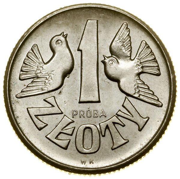 1 złoty, 1958, Warszawa; Gołąbki, na rewersie wy