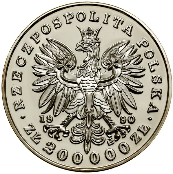 200.000 złotych, 1990, Solidarity Mint (USA); Jó