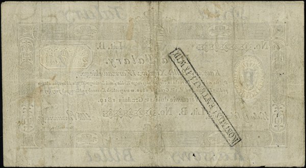 2 talary, 1.12.1810; seria B, numeracja 12225, p