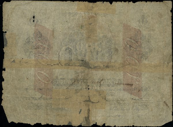100 złotych, 1.05.1830; podpisy prezesa i dyrekt