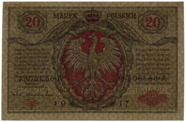 20 marek polskich, 9.12.1916; Generał, seria A, 