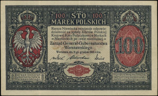 100 marek polskich, 9.12.1916; Generał, seria A,