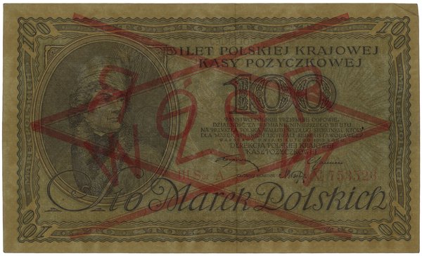 100 marek polskich, 15.02.1919; seria III-A, num