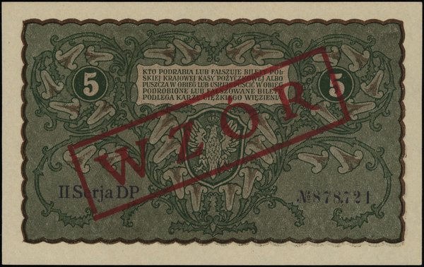 5 marek polskich, 23.08.1919; seria II-DP, numer