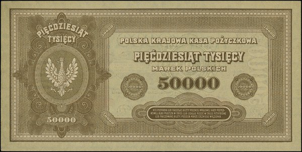 50.000 marek polskich, 10.10.1922; seria A, nume