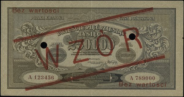 250.000 marek polskich, 25.04.1923; seria A, num