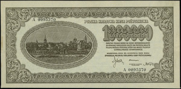 1.000.000 marek polskich, 30.08.1923; seria A, n