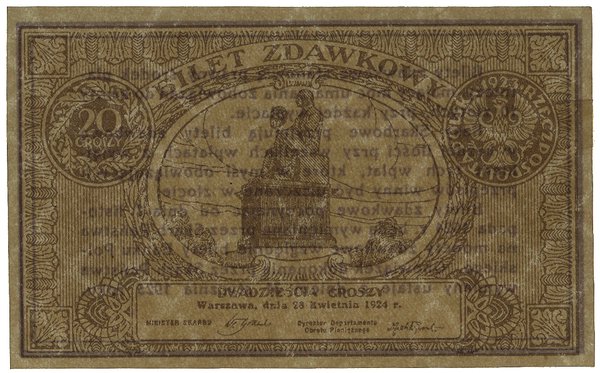 Zestaw: 10, 20 i 50 groszy, 28.04.1924
