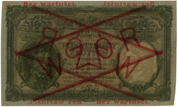5.000 złotych, 28.02.1919; seria A, numeracja 26