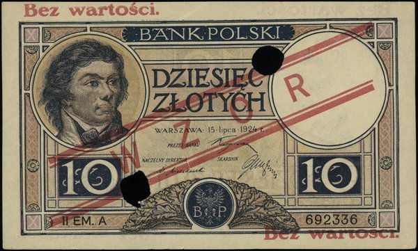 10 złotych, 15.07.1924