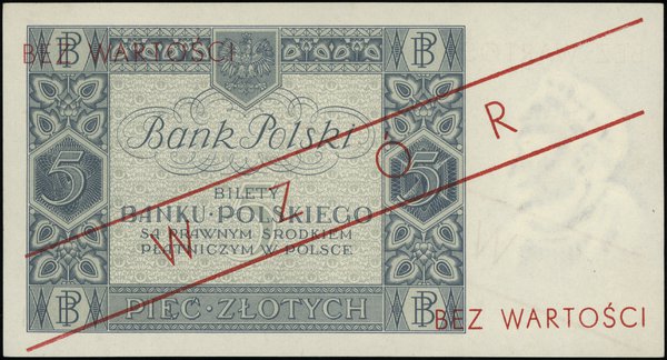 5 złotych, 2.01.1930; seria CL, numeracja 150055