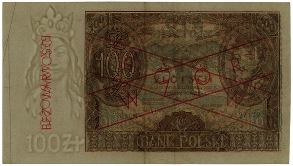 100 złotych, 9.11.1934; seria CM z kropką po każ