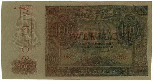 100 złotych, 1.08.1941