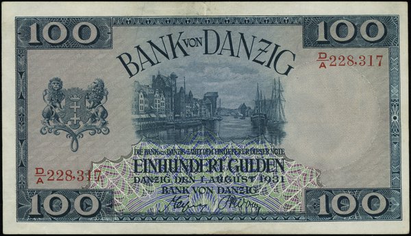 100 guldenów, 1.08.1931