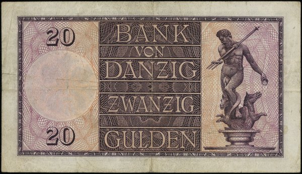 20 guldenów, 2.01.1932; seria C/A, numeracja 638