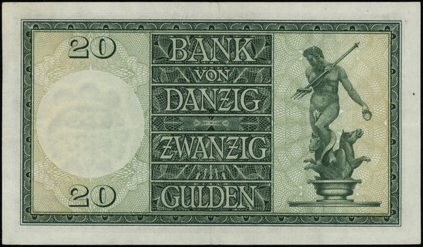 20 guldenów, 1.11.1937; seria K, numeracja 05080