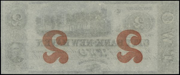 Blankiet banknotu 2 dolarów, z datą 1.07.1865, New Haven