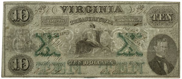 10 dolarów, 15.10.1862, Richmond