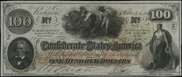 100 dolarów, 24.11.1862, Richmond