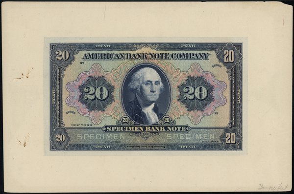 banknot testowy 20 Units, (ok 1920)