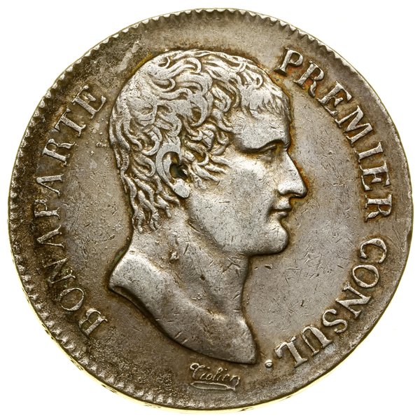 5 franków, AN 12 (1804) A, Paryż; Davenport 82, 