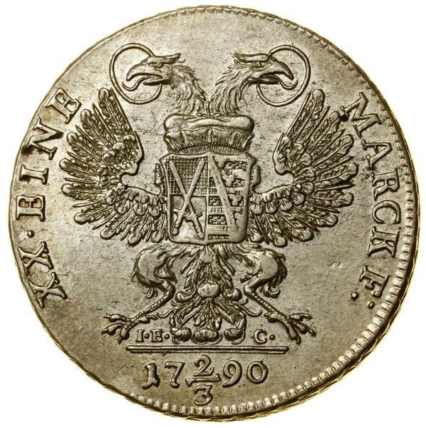 Gulden (2/3 talara), 1790 IEC, Drezno