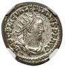 Antoninian bilonowy, (255–256), Samosata; Aw: Popiersie cesarza w koronie radialnej w prawo, IMP C..