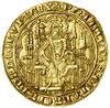 Chaise d’or, (1346); Aw: Władca siedzący na wprost, na rozbudowanym gotyckim tronie, + PhILIPPVS  ..