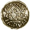 Denar, (985–995), Ratyzbona, mincerz Vald; Aw: Krzyż, w kątach kulka, pierścień, kulka i pusto,  •..