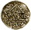 Denar, (985–995), Ratyzbona, mincerz Vilja; Aw: Krzyż, w kątach kulka, pierścień, kulka i pusto,  ..