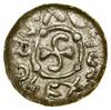 Denar, (1097–1107), Wrocław; Aw: Monogram SI, BOLEXLAVS (wstecznie); Rw: Schematyczna  głowa z per..