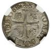Douzain, 1588 G, Poitiers; Ciani 1450, Duplessy 1140, Kop. 10210 (R1); moneta w pudełku NGC 649721..