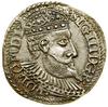 Trojak, 1598, Olkusz; duże popiersie władcy, w legendzie awersu POLO; Iger O.98.4.d, Kop. 1107,  K..