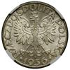 5 złotych, 1936, Warszawa; Żaglowiec; Kop. 2962 (R), Parchimowicz 119; piękna moneta w pudełku  NG..