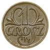 1 grosz, 1925, Warszawa; pod napisem GROSZ data 21/V, moneta próbna wybita w ilości 1.000 sztuk z ..
