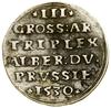 Trojak, 1530, Królewiec; wokoło księcia w legendzie odmiana z napisem PRVSSIE; Iger Pr.30.1.b (R4)..