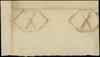 Fragment papieru do druku banknotów o nominale 10 groszy miedziane, 13.08.1794; papier ze znakiem ..